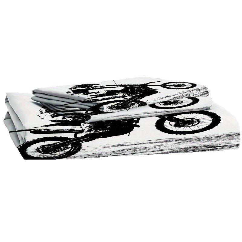 Three-Piece Bedding Off-Road Motorcycle 3D Digital Printing Bedding Home Textiles