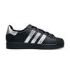 Adidas Originals Superstar 2 WAO Slip Resistant Abrasion Resistant Low top Skateboard Shoes Unisex Black Silver JI0079(Team531-Super)