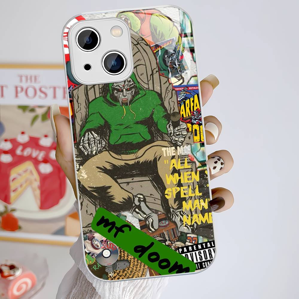 MF-DOOM Rapper Tempered Glass For Iphone 14 13 12 11 Pro Mini XS MAX 14Plus X XS XR Fundas
