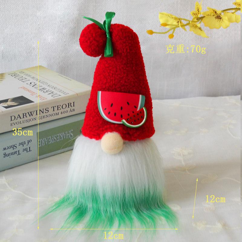 Cute Faceless Doll Ornament Cute Fruit Plush Dwarf Doll Window Ornament