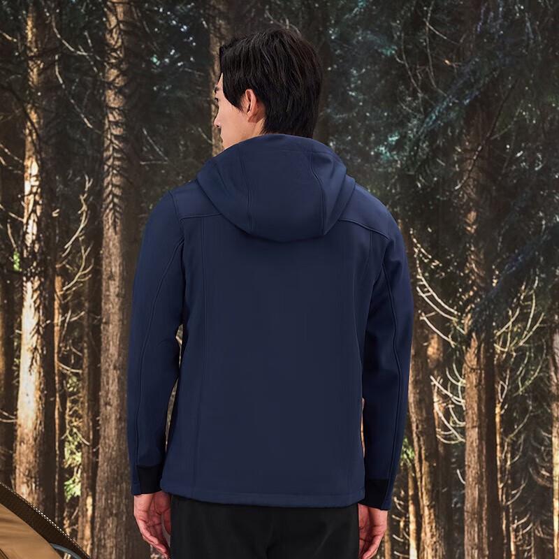 TOREAD Men's Hooded Windproof Thermal Softshell Hiking Jacket TAEECL91899