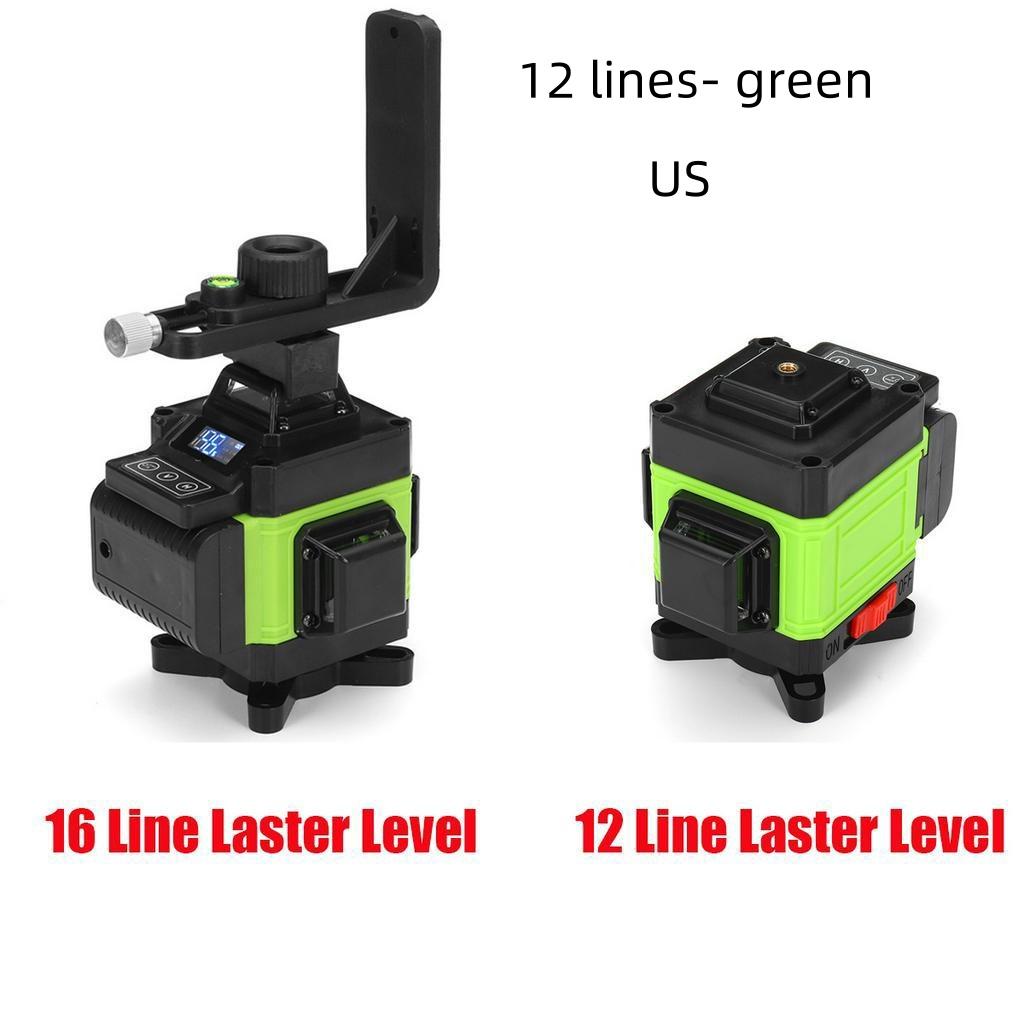 

ZEAST 4D лазерный уровень самовыравнивающийся 16 линий 360 горизонтальный и вертикальный крест супер мощный зеленый лазерный луч линейный светодиодный дисплей PLH neizhi US