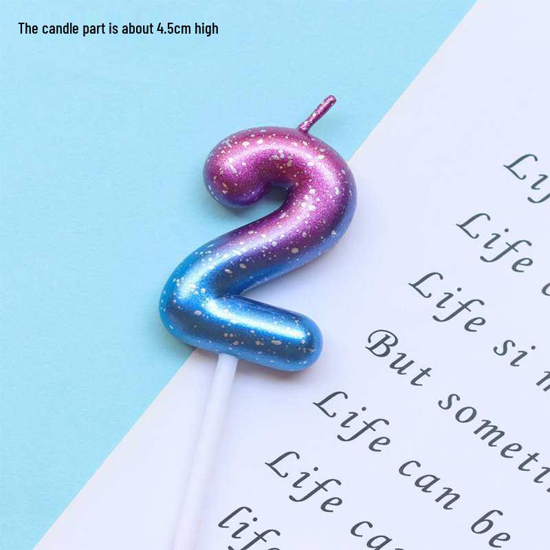 Large Rainbow Laser Number Balloons and Candles for Birthday Cakes and Party Decorations