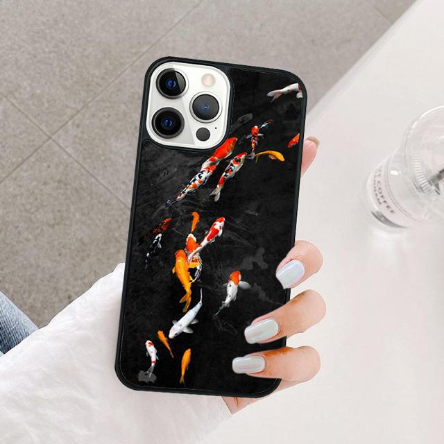KOI CARP FISH Phone Case Cover For iPhone 17 Air 15 16e 14 13 12 Pro Max 11 Pro Max Plus Coque Shell
