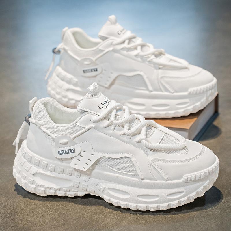 Men's Thick Bottom Sneakers Summer Mesh Breathable Casual Shoes Youth Student Sports Runnig Shoes Platform Tennis Shoes for Men