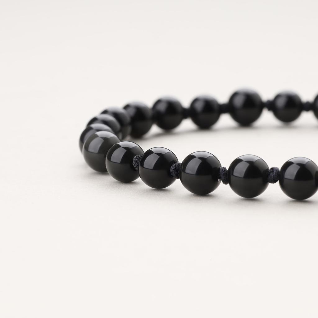 GAVU Matte Onyx Mantle Braided Power Stone Choker Necklace for Women