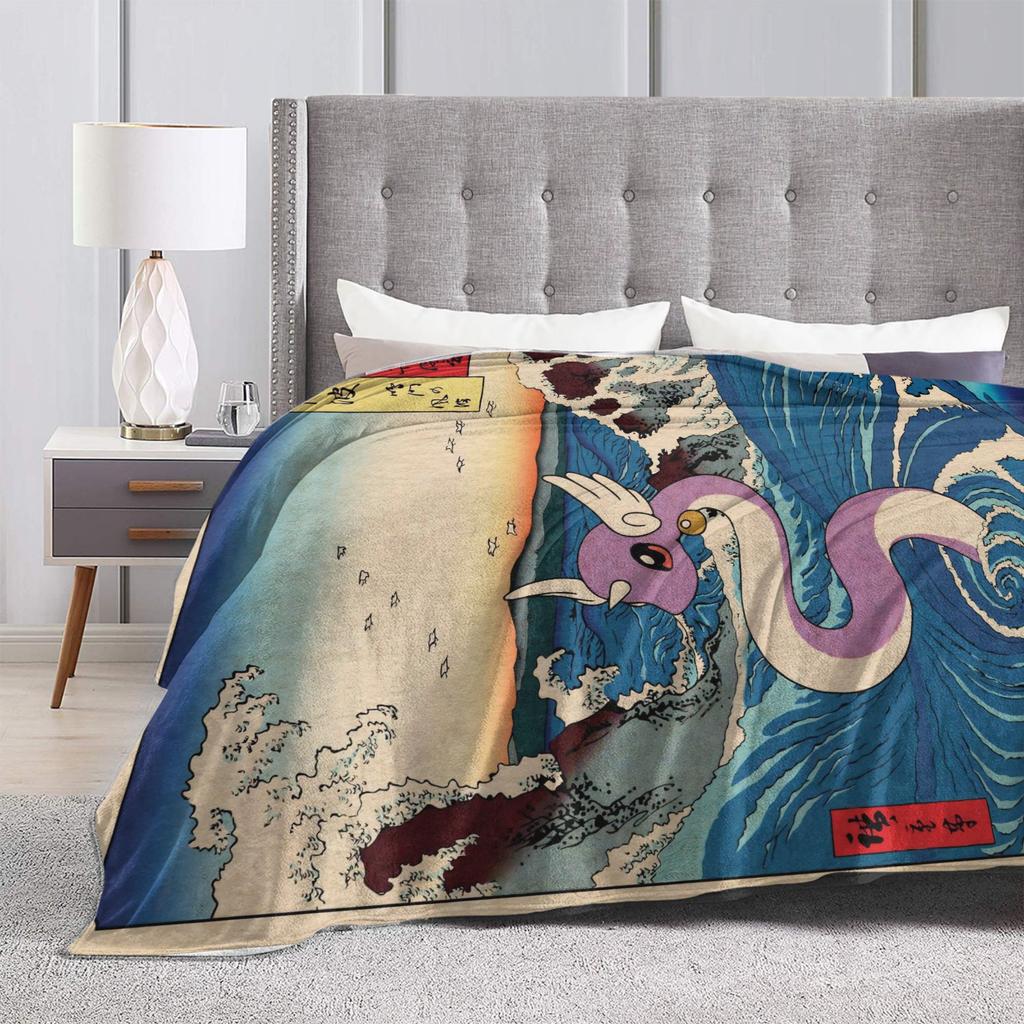 Pokemones Japanese Vintage Blanket Flannel Spring/Autumn Breathable Warm Throw Blanket for Bed Outdoor Rug Piece