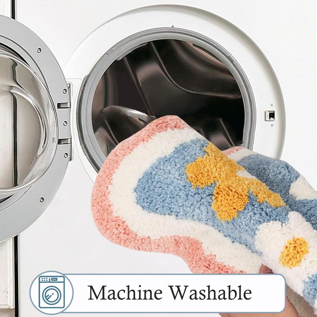 Imitation Cashmere Floor Mats Bathroom Cartoon Absorbent Foot Mats Entrance Easy To Care Door Mats