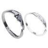 2Pieces Angel & Devil Couples Matching Ring Set Simplicity Adjustable for Women Men Engagement Marry Anniversary Lover