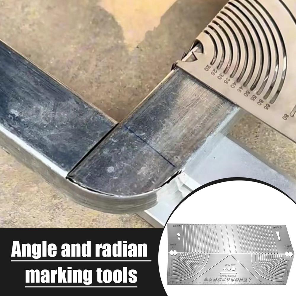 Precise-Flex Angle Arc Marking Tool for 20-100MM Square-Pipe Efficient Metal Pipe Saddle Cutting Guide Pipefitter Measuring Tool
