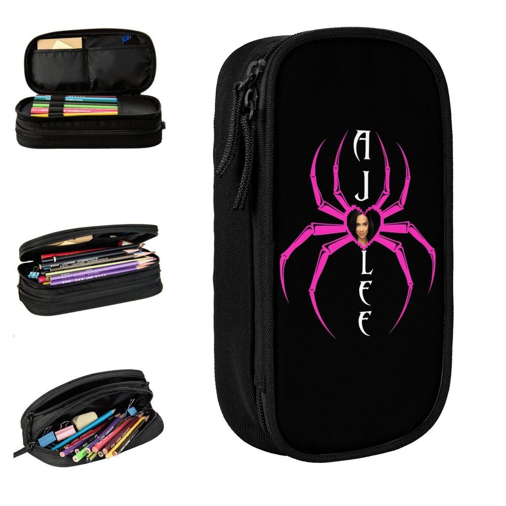 AJ Lee Spider Web Pencil Cases New Pen Box Bag Student Big Capacity Office Gift Pencilcases
