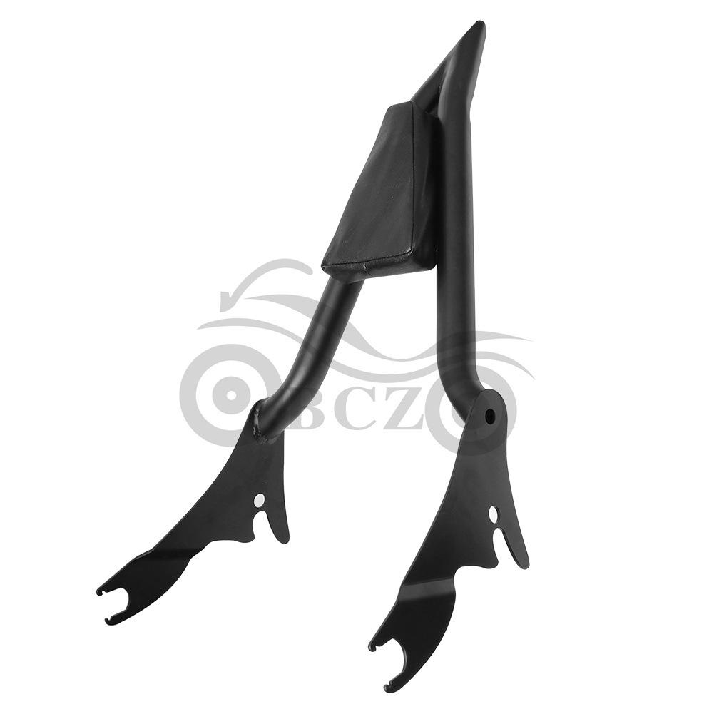 22-Inch Pointed Black Rear Seat Backrest for Harley Big Glide (09-23) Black