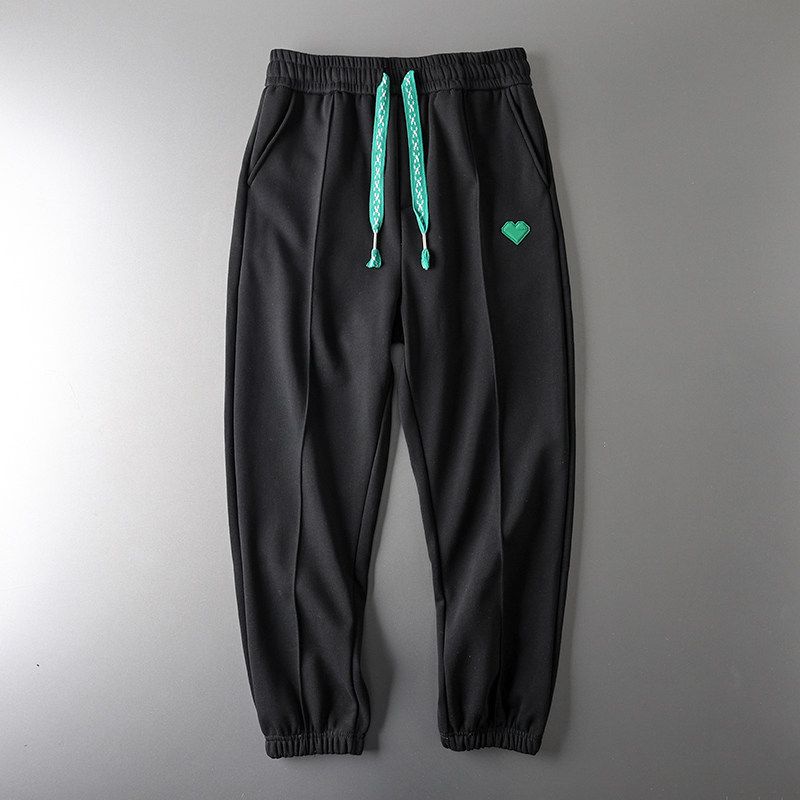 Heavy Winter Fleece-Lined Foreign Trade Tail Order Casual Sweatpants Black XL
