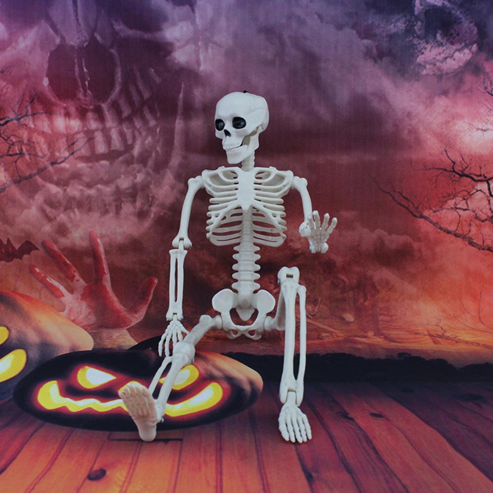 2Pcs Halloween Skeletons Decorations Full Body Posable Joints 16'' Skeletons