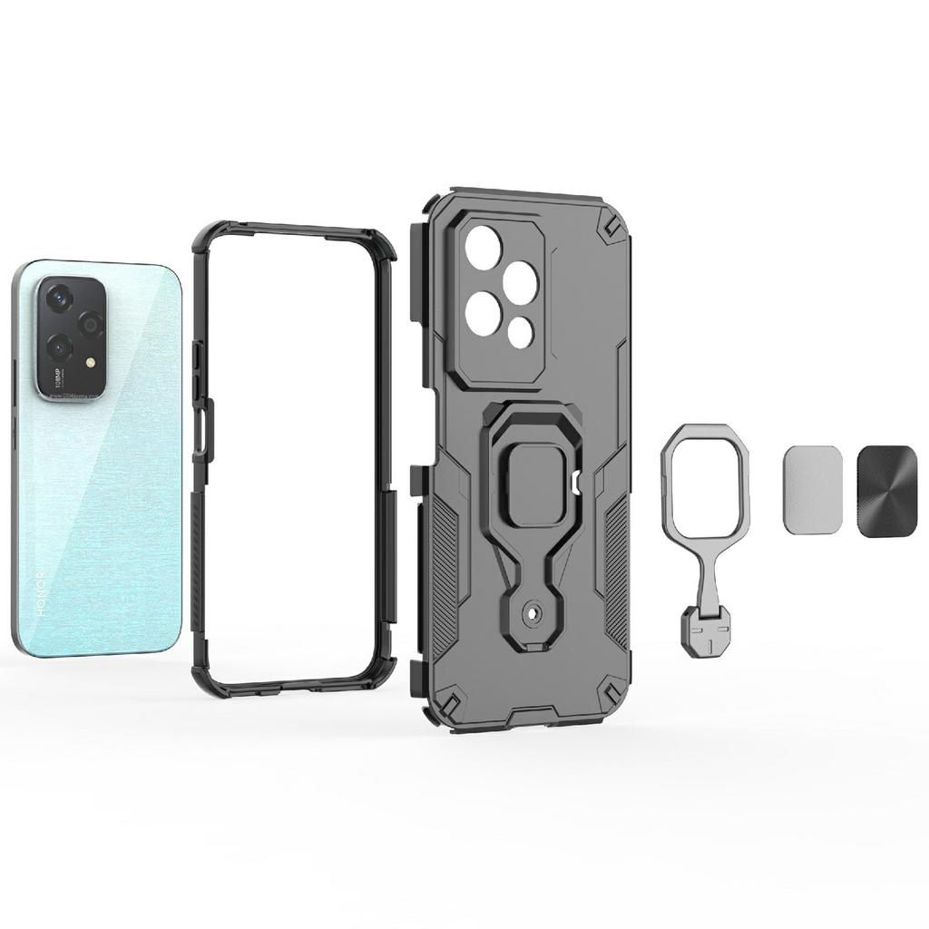 For Honor 200 Lite Case Rotatable Ring Kickstand PC+TPU Shockproof Phone Cover