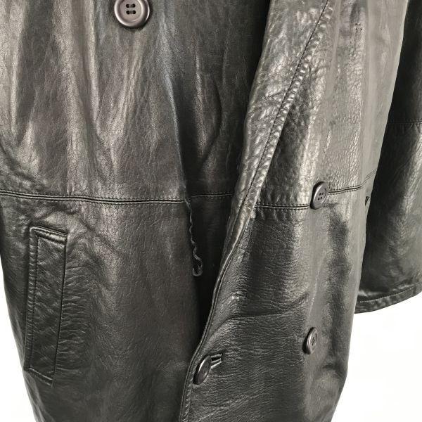 Nonchalantans Sheepskin Leather Coat Black Men's M(USED)
