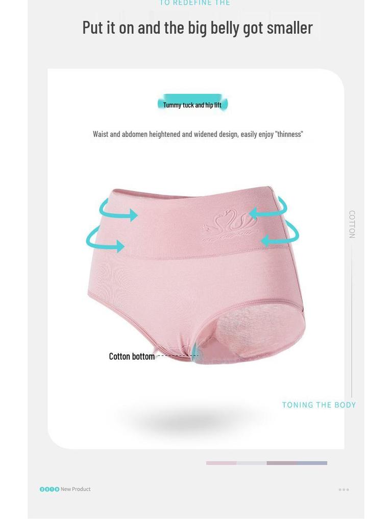 Langsha Women's Postpartum Cotton High-Waist Shaping Briefs
