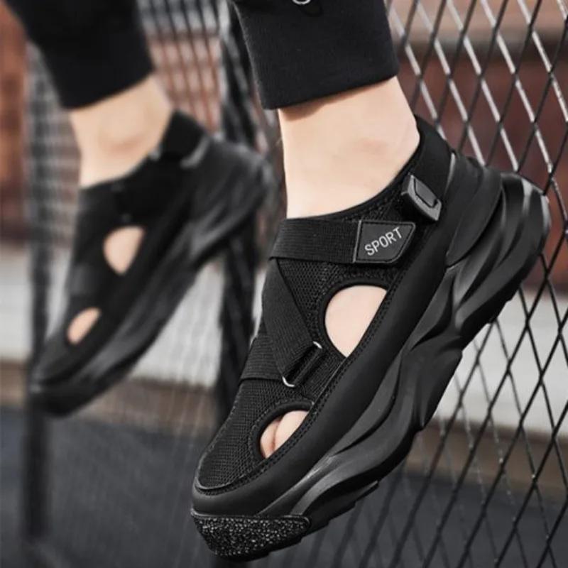 Mode Herren Sandalen Mesh Atmungsaktiv Lässige Sandalen Rutschfest Strand Sandale Designer Plateau Sandalen für Herren Sportschuhe Sandalias Hombre