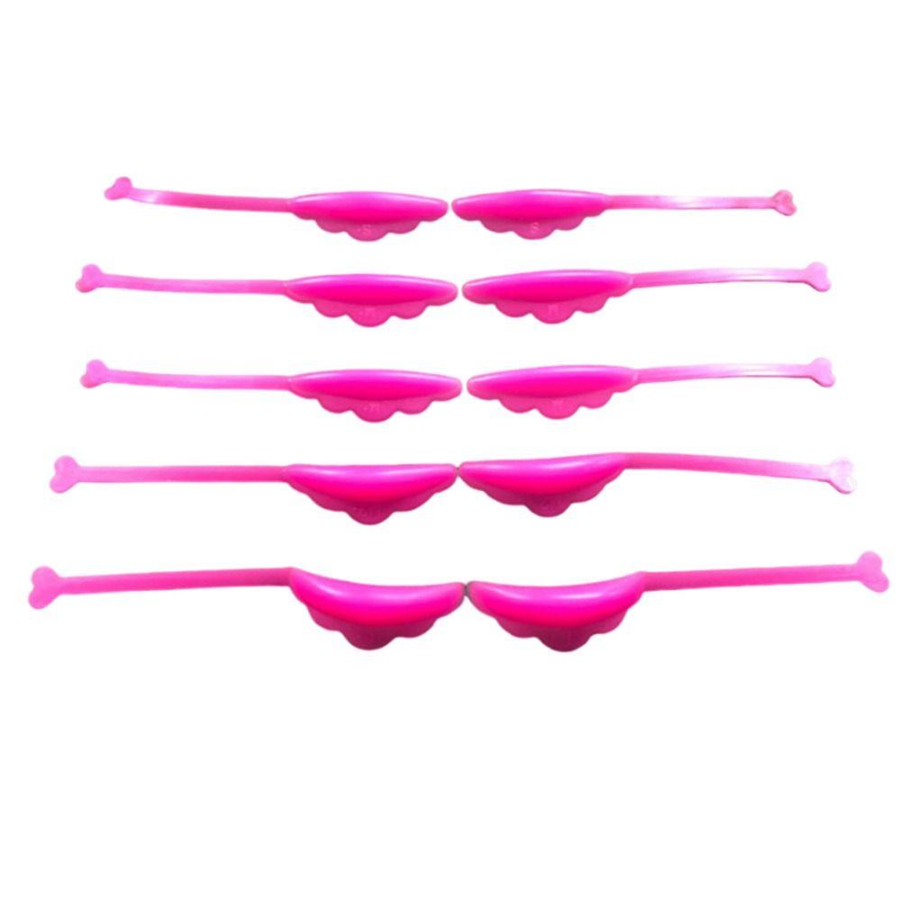 

5 пар самоклеящихся силиконовых накладок для наращивания ресниц, липкие стержни для ресниц розы красного