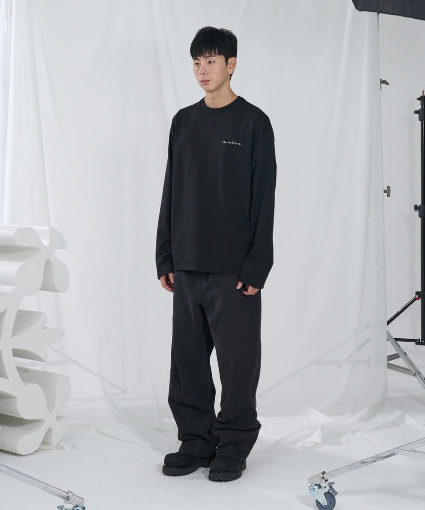 SLOWACID Grid Pattern Long Sleeve [Black]