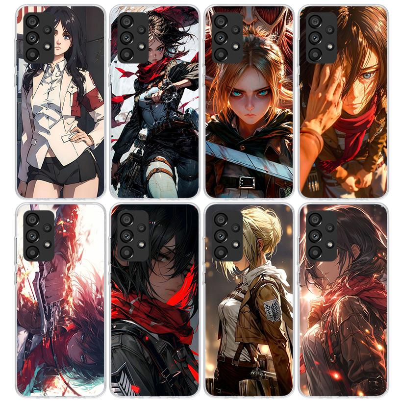 A-Attack On T-Titan Annie Mikasa Phone Case For Samsung Galaxy A17 A57 A37 A16 A26 A36 A56 A15 A25 A35 A55 A14 A13 A54 A53 A34 A