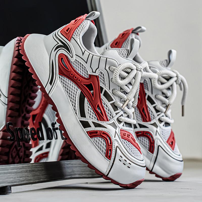 Fashion Men Casual Vintage Sneakers Mesh Breathable Outsole Four Seasons Single Shoe Style Sport Shoes Trendy for Men Basketball Shoes