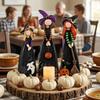 2D Design Witch Model Toys Wooden Material Halloween Witch Ornament  Holiday Decoration