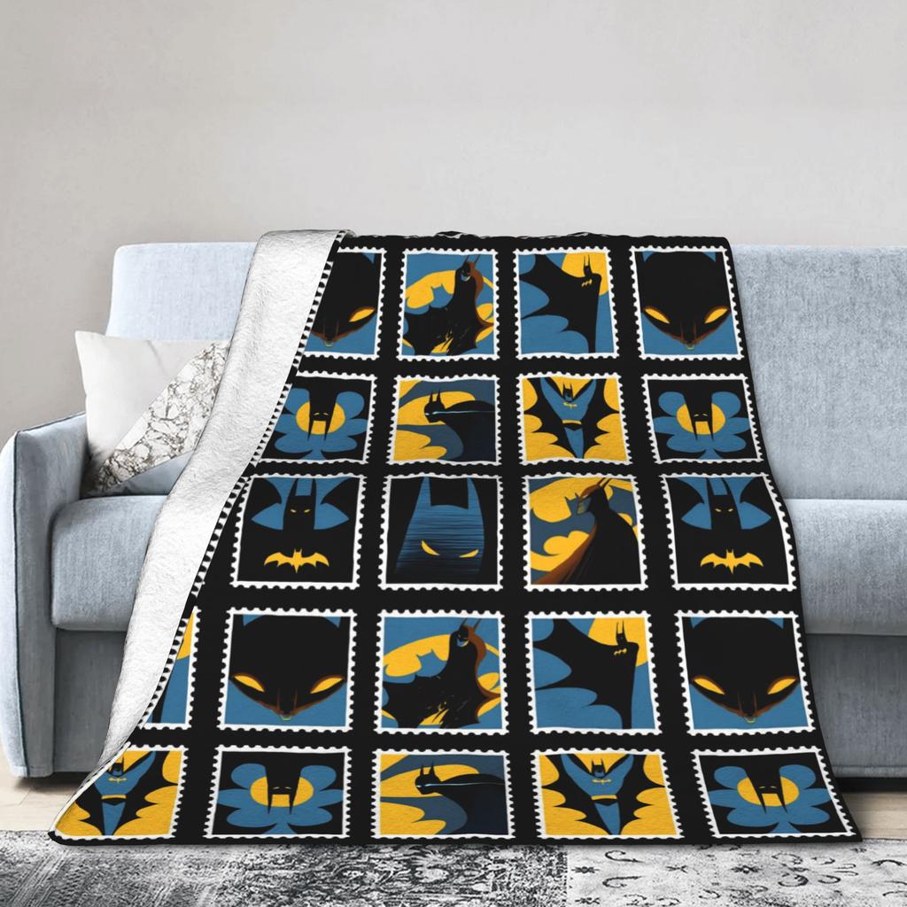 Batmans Knitted Blankets   Flannel Throw Blanket Bedding Couch Decoration Ultra-Soft Warm Bedsprea