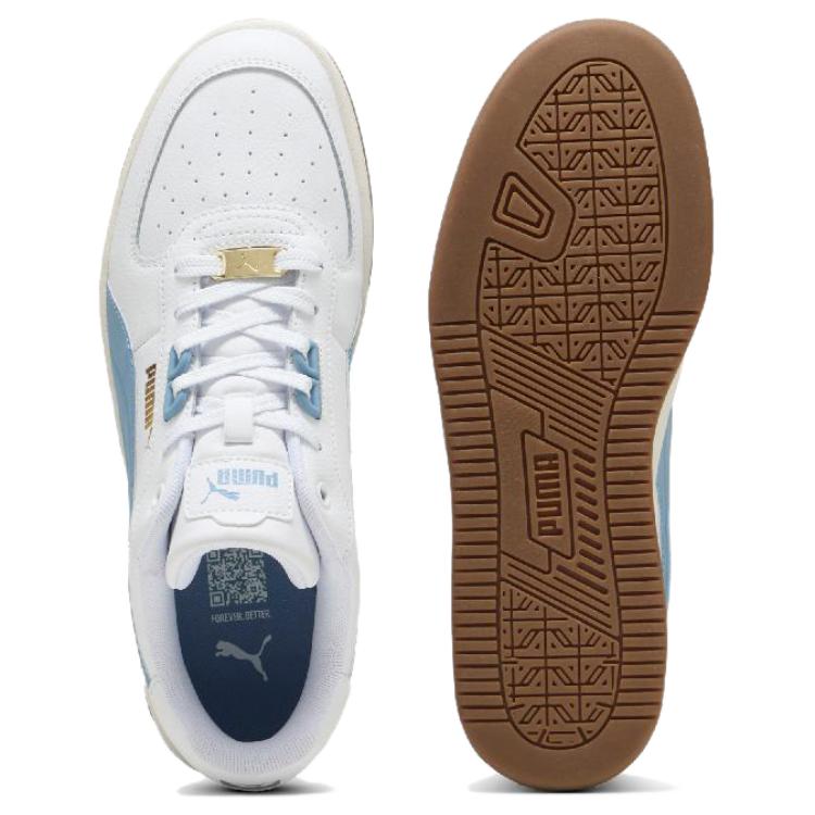 New PUMA Caven 2.0 Abrasion Resistant Low Top Skateboard Shoes Unisex White Blue 395016-20