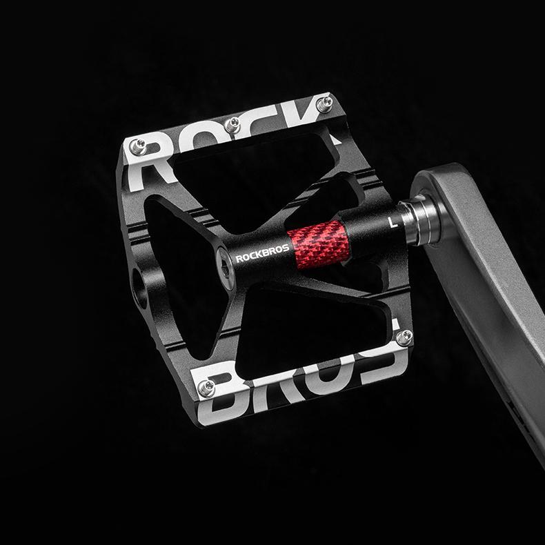ROCKBROS Bicycle Pedals Alloy Bearings Cycling Pedals Platform Bike Flat Pedal Pedals Reflective Anti-slip MTB Bike Accessories