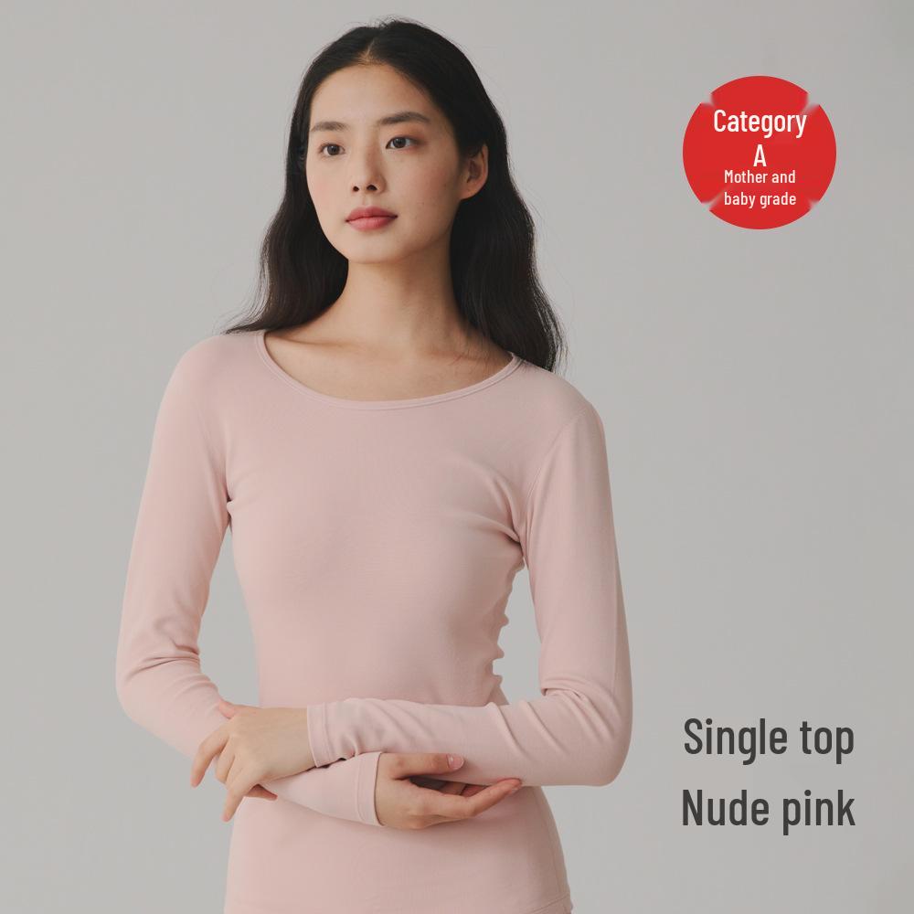 

Женский термотоп с круглым вырезом из очень толстого хлопка 280 г/м² с антибактериальным эффектом и двойной начесовой отделкой L