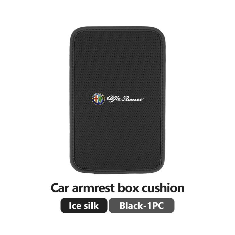 AGS1 For Alfa Romeo Car Armrest Box Pad Leather/Ice silk Cushion Protector Elbow Support Accessories Giulietta GT 159 147 156 Mito