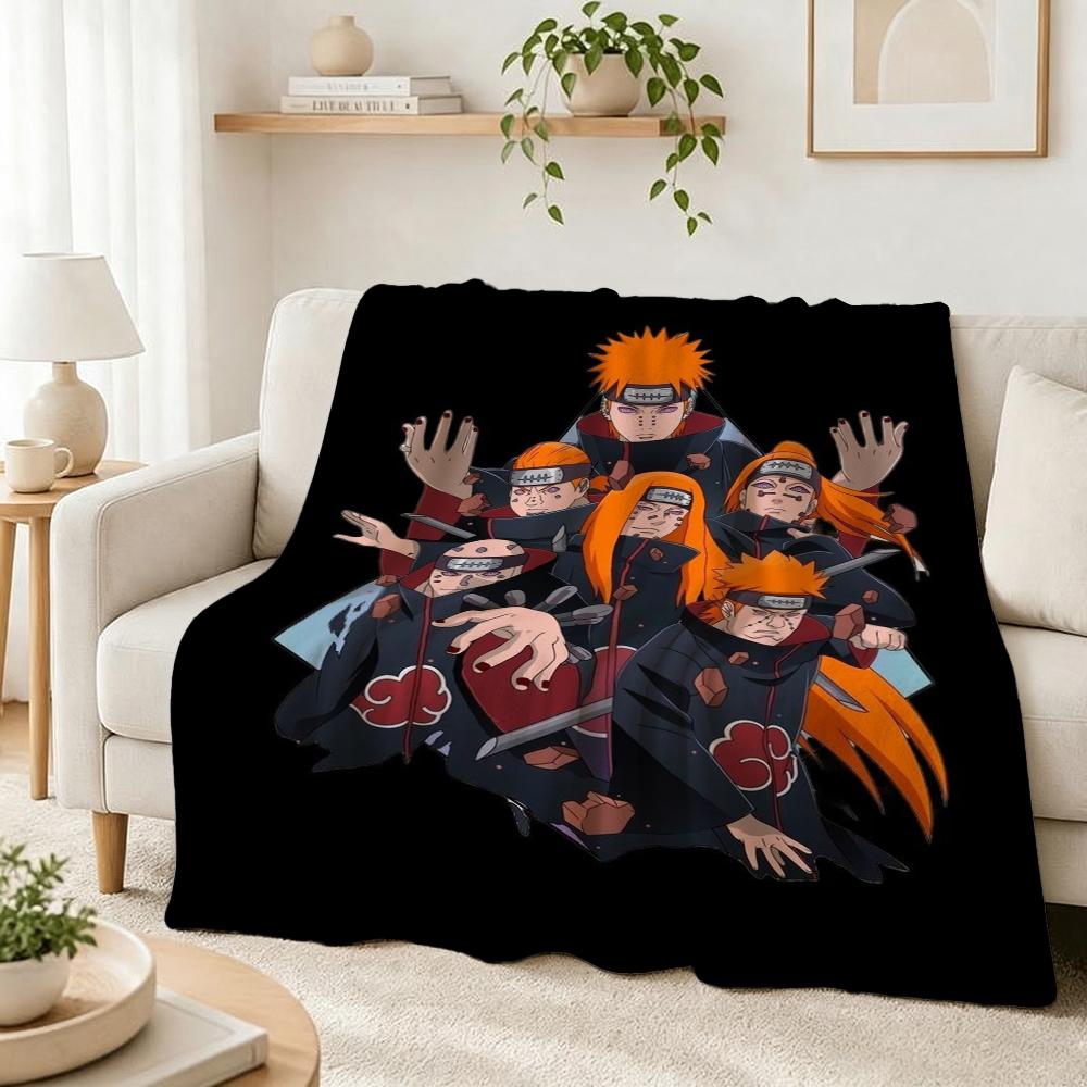 Six Paths Pain Cartoon Printed Blanket Allseason Fleece Blanket For Bedroom Sofa Bed Home Decor Memorial Gift