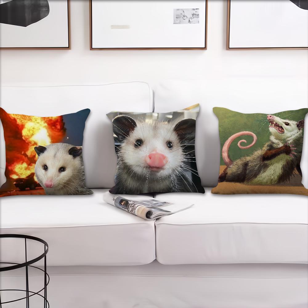 Modern Opossum Kawaii Cushion Cover For Pillow Printing Sofa Decoration Home Car Room Coffee Shop Office Nordic Simplicity