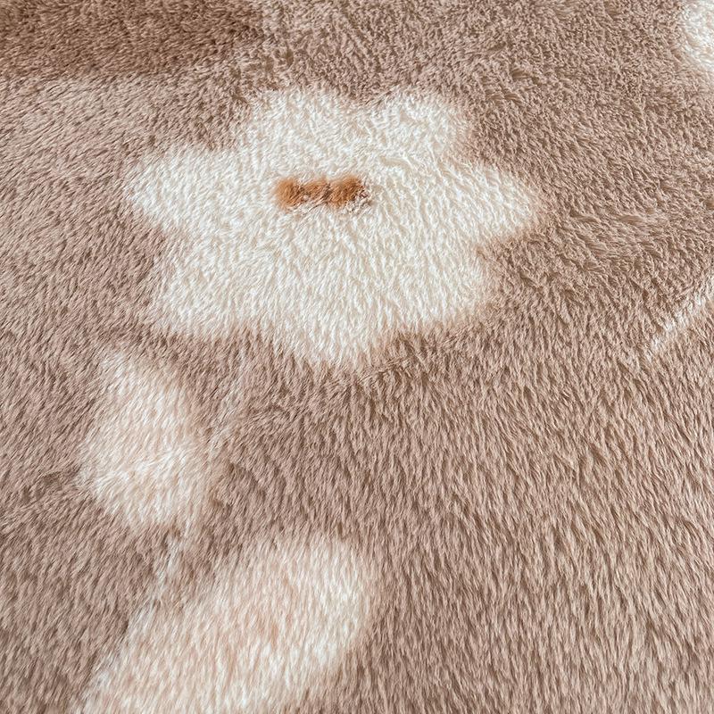 French Rabbit Fur Double-Layer Lace Fitted Sheet Bed Skirt 3-Piece Set