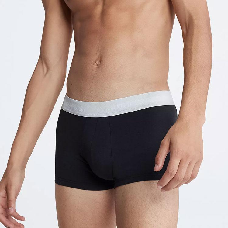Calvin Klein Color Block Letter Print Mid Rise Underwear Men Underwear Black NB3074-092