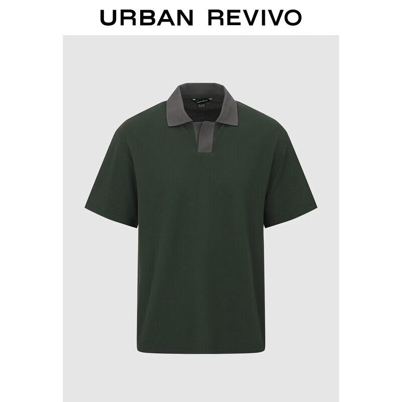 Men s Retro Color-block Polo Shirt S