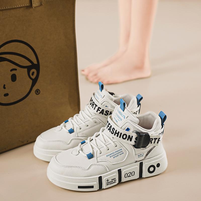 

Women s shoes 2025 new spring junior high school students Korean version of trend sports versatile high-top board shoes women s small white tide shoes 44