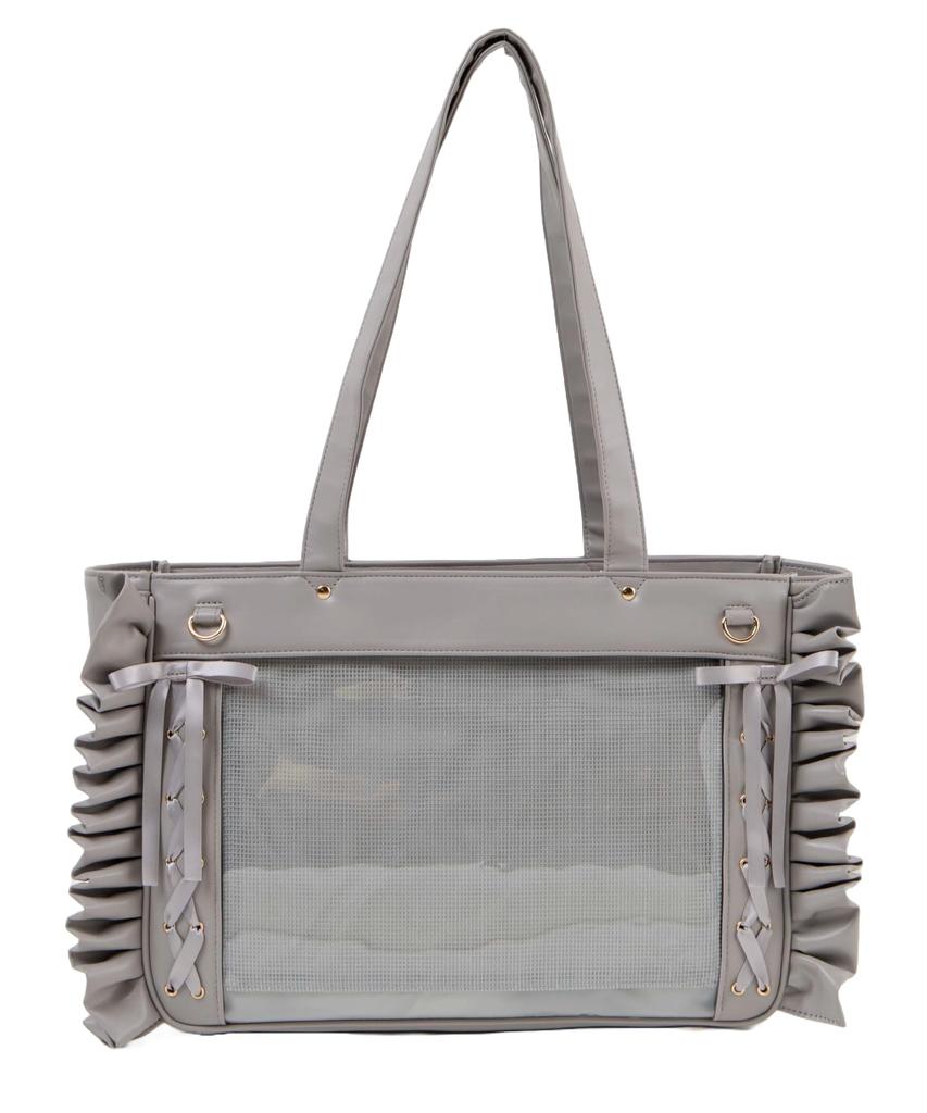 Sparkling Frill Ita Ita Deco Clear Oshikatsu Oshikatsu Live Gray [WEGO] Lace-up Bag, Bag, Bag, Bag, Multi-functional, Oshikatsu, Goods, Bag, Event,