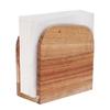 Wooden Upright Napkin Holder Decorative Vertical Paper Napkin Dispenser Ergonomic Standing Tissue Storage Dispenser for Dining