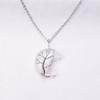 Crescent Pendant Necklace Moon Shape Crystal Necklaces for Women Men Natural Stone Collar Chain Choker Jewelry