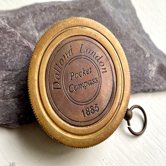 Brass Pocket Compass Vintage Style Compass Hand Compass Sundial Steampunk