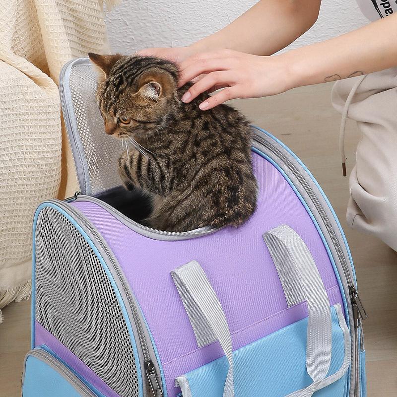 Pet Bag Portable Large Capacity Carry Out Cat Bag Breathable Small Dog Backpack Travel Cat Backpack