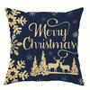 Home Decor Merry Christmas and Happy Holidays Pillows Pattern Cushion Cover Suitable for Sofa Bedroom Car Pillow Cover