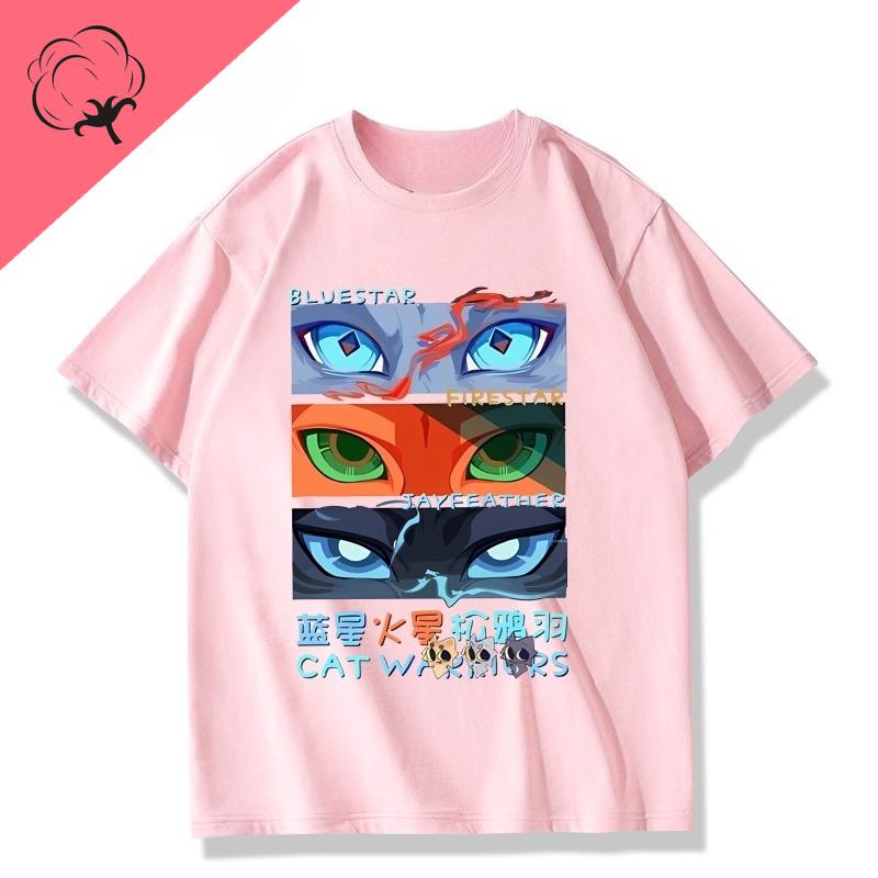

Warrior Cats Camiseta Unisex Women 100 Cotton Kawaii Tshirt Unisex Cute Pet Lover Tee ONeck Short Sleeve XS3XL Y2K Clothes S