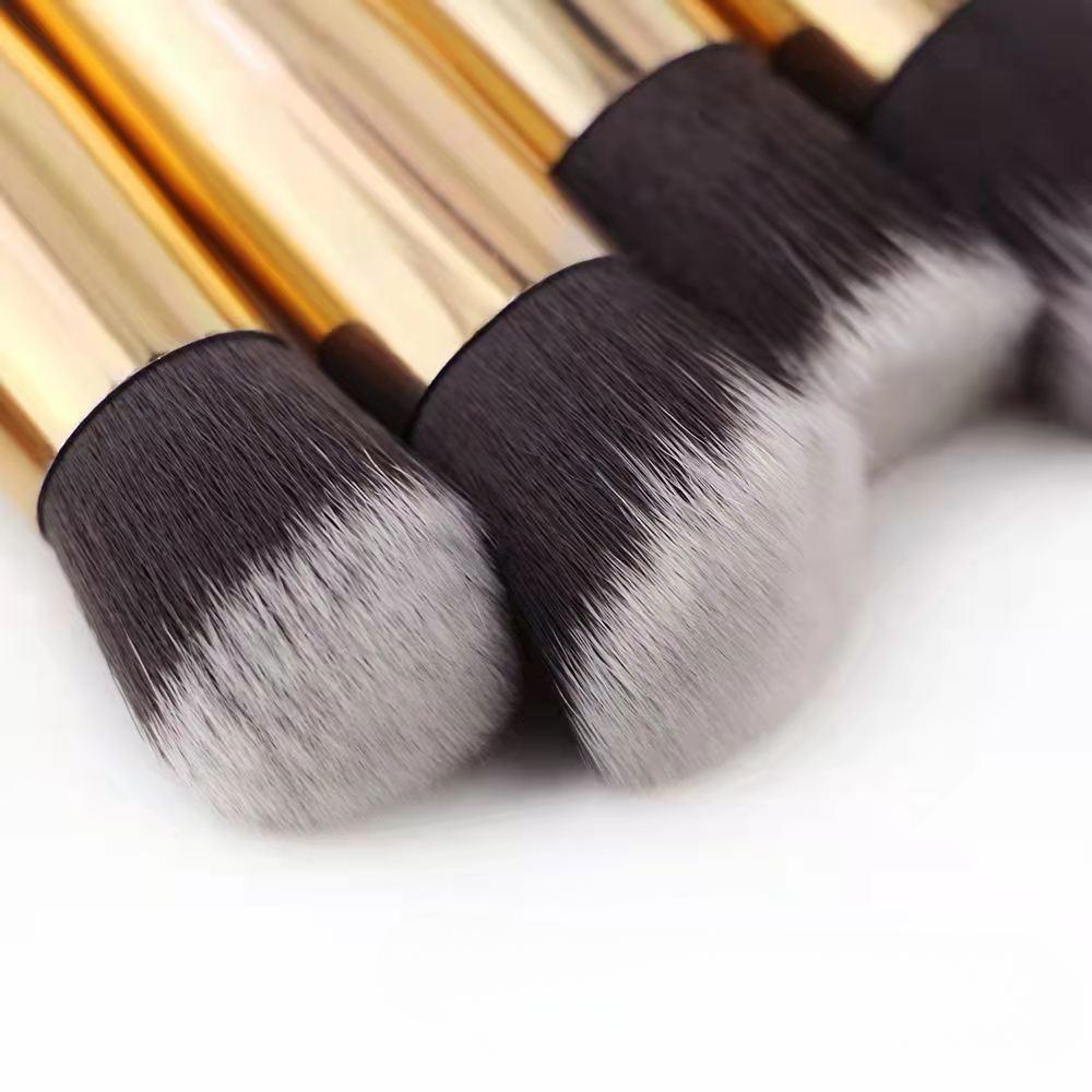 Foundation Brush, Loose Powder Brush, Eye Shadow Brush, 11 Bamboo Handles, Linen Bag, Makeup Brush Set, Beauty Tools, Makeup Brushes