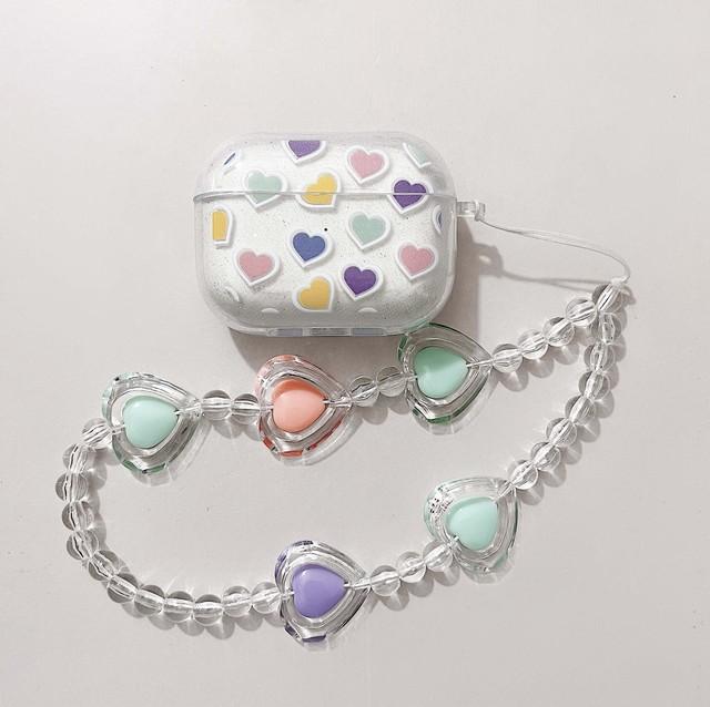 

Блестящий цветной чехол для наушников с любовью для Apple Airpod Pro 2nd 1 3 2, беспроводная зарядная коробка с Bluetooth, милый чехол с сердечком For Airpods 3 (2021)