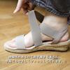 Heel Rubber Fit Sandals Relax Sandals M Black [Sesto] 3.5cm Women's AHS7901-BLK-M