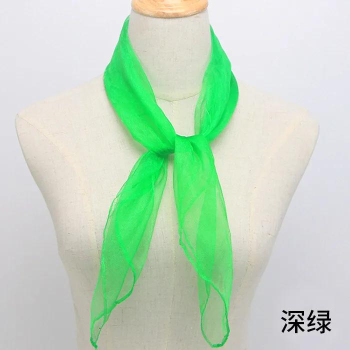 21 Farben 60*60CM Durchsichtige Transparente Schals für Mädchen Musik Tanz Schal Bonbonfarben Damen Outdoor-Schals