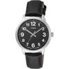 Timex Easy Reader Mens Watch Black Dial Brass Mineral Glass Quartz Calf Leather